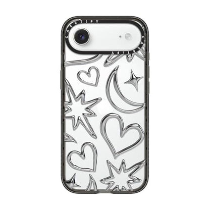 CASETiFY for iPhone Air Case - Impact | Slim Fit | 8.2 ft. 4X Military Grade Drop Protection | Chrome Scribbles | Black - color: Chrome Scribbles, size: Iphone Air (6.5")