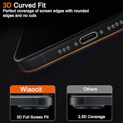 Wiaocit Tempered Glass Screen Protector for iPhone 14 - size: iPhone 14-6.1 Inch