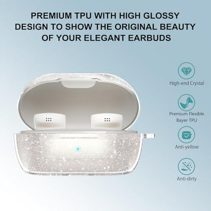 Aircawin for Bose New QuietComfort Earbuds Case Clear Glitter 2024 - color: Shinning