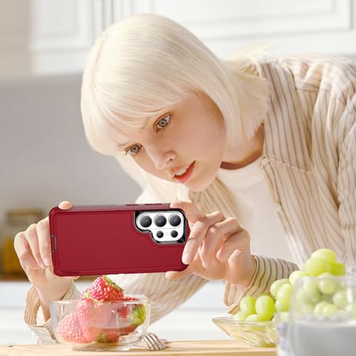 Shockproof Case for Samsung Galaxy S26 Ultra 6.9 inch,Heavy Duty Rugged Military Grade Protection,Hard Sturdy Phone Cover for Samsung S26 Ultra,Black Red - color: Black Red