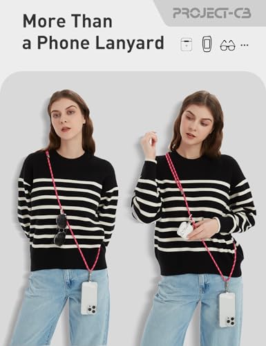 Cell Phone Lanyard 1,Phone Tether Tab 2,Phone Crossbody Strap,Lanyards for Around the Neck,Adjustable Phone Strap(Black-G) - color: Black-g