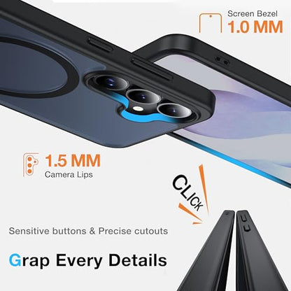 for Samsung Galaxy S25 Plus Case with MagSafe - color: Black, size: Galaxy S25 Plus with Stand