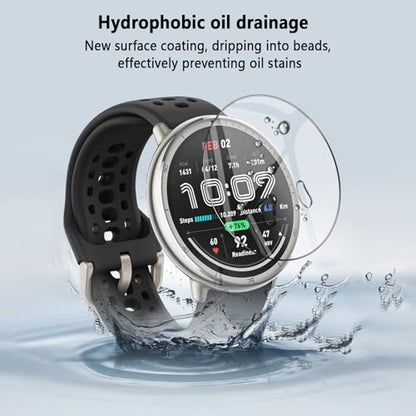 6-Pack Compatible for Amazfit Active 2, HD Clear Flexible TPU Film, Bubble Free Full Coverage, Easy Install Kit for Amazfit Active 2 Screen Protector - size: RM6-Amazfit Active 2-US