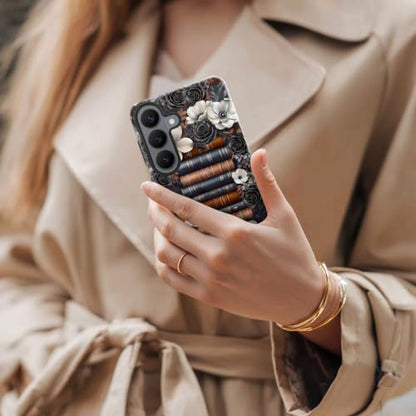 Case for Samsung Galaxy S26 Plus,Camera Protection Soft Glossy Phone Case - Book Flowers Retro - color: Book Flowers Retro, size: Samsung Galaxy S26 Plus