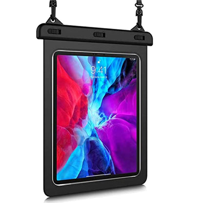 Universal iPad Waterproof Case, Waterproof Dry Bag Pouch for iPad Pro 12.9" 6/5/4/3 iPad Pro 11" / 10.5", iPad Air 5/4 10.9" 2022/2020, Galaxy Tab S8/S7, Android Tablet Up to 12.9 inch - size: Tablets up to 12.9 inch