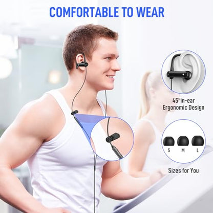 USB C Headphones Over Ear Hook for iPhone 17 16 15 18 Pro Max Duo Plus - color: Black
