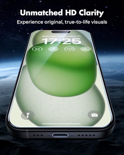 UNBREAKcable iPhone 15 Plus Screen Protector & Camera Lens Protector - size: iPhone 15 Plus