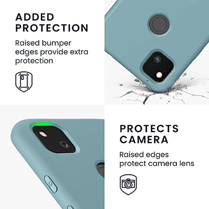 kwmobile Case Compatible with Google Pixel 4a Case - Slim Protective TPU Silicone Phone Cover - Arctic Night - color: Arctic Night