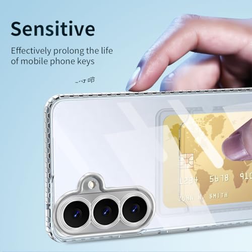 Lunivop Compatible with Samsung Galaxy S26 Plus Case Clear Wallet Card Holder TPU Slim Soft Shockproof Anti-Yellowing Anti-Scratch Transparent Phone Case (for S26 Plus 6.7 '' Clear) - size: for Samsung Galaxy S26 Plus