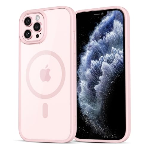 LoeoeL for iPhone 11 Pro Case Clear Mag Safe, Ultra Thin Slim Cover Magnetic Compatible with Magsafe Phone Case for Women Men Girl, Cute Soft TPU Silicone & Transparent Hard Plastic, Light Pink - color: Pink Sand, size: 11 Pro