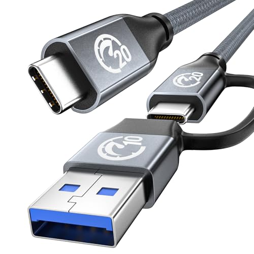 240W USB C Cable 6.6FT, 20Gbps USB C 3.2 Gen 2 Cable, USB to USB C Cable - color: Gray, size: 6.6ft