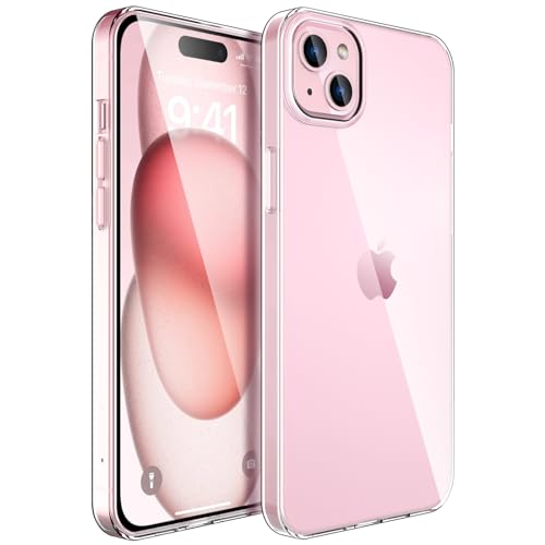 Silicone Clear for iPhone 15 Case,Ultra Thin with Comfort Grip | Soft Slim-Fit TPU iPhone 15 Phone Cover,Non-Slip,Shockproof Protection,Scrath-Resistant - size: iPhone 15 case