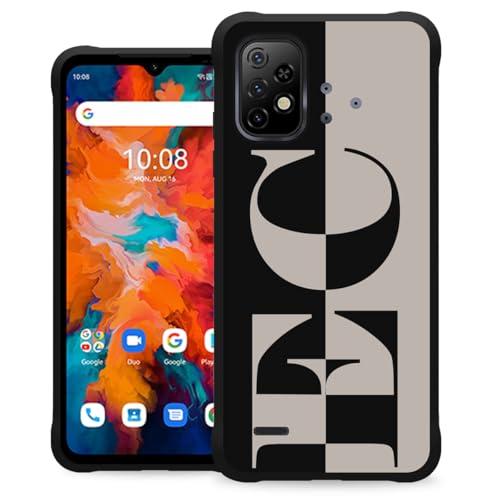 Letter Monogrammed Case for UMIDIGI A15C/A15/A13 Pro/A13s/A13/A11 Pro Max/A7,A5 Pro/A3s/F3 SE/F3S/F3/F2/F1 Play/F1/S5 Pro Phone Cover Personalized with Name Initial Designed Soft Silicone Case - color: Template 06 - Monogram
