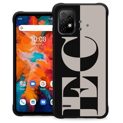 Letter Monogrammed Case for UMIDIGI A15C/A15/A13 Pro/A13s/A13/A11 Pro Max/A7,A5 Pro/A3s/F3 SE/F3S/F3/F2/F1 Play/F1/S5 Pro Phone Cover Personalized with Name Initial Designed Soft Silicone Case - color: Template 06 - Monogram