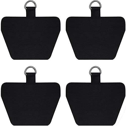 SHANSHUI Phone Tether Tab, 4X Durable Patches for Phone Lanyard Compatible for All Most Smartphones Full Coverage Cases - color: 4x Black