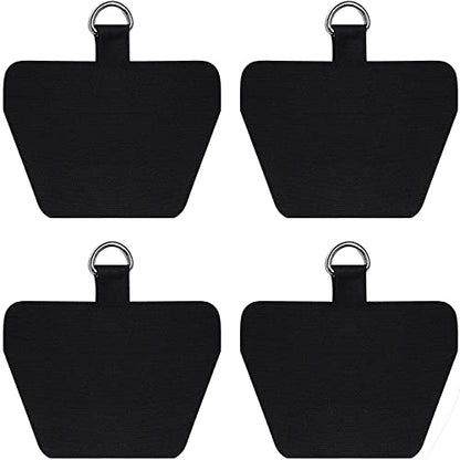 SHANSHUI Phone Tether Tab, 4X Durable Patches for Phone Lanyard Compatible for All Most Smartphones Full Coverage Cases - color: 4x Black
