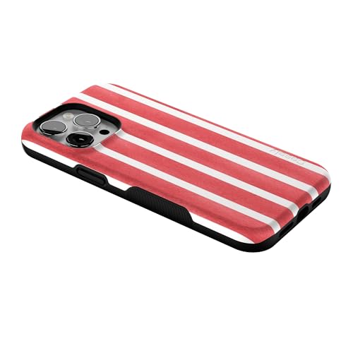 Casely iPhone 14 Pro Max Case | East Coast Summer | Red Stripes | Bold Protective Design | Compatible with MagSafe - color: East Coast Summer | Red Stripes
