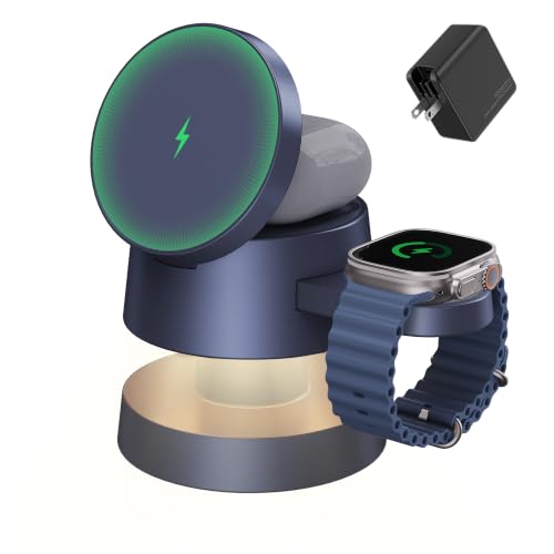 iVANKY 5 in 1 Wireless Charger with Night Light with 100W Adapter - size: With 100W Adapter