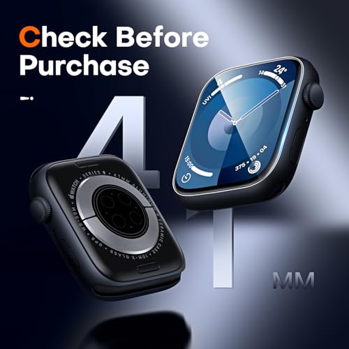 LK LϟK [8 pack] for Apple Watch Series 9/8/7 Screen Protector 41mm - size: Series 9/8/7 41mm Protector