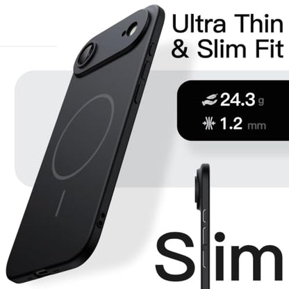 JETech Magnetic Slim Case for iPhone Air, Black - color: Black, size: iPhone Air