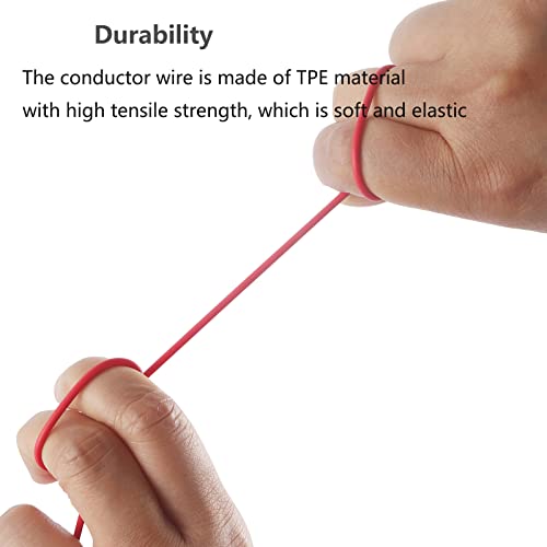 YOCUNKER 3.5mm Wired Earphone, in-Ear Earbuds, High Sound Quality, 3 Meter Length Cord, Lightweight, Smartphone/Tablet/Laptop/TV Earphones, Watch TV from a Distance, No Microphone(Red) - color: Red