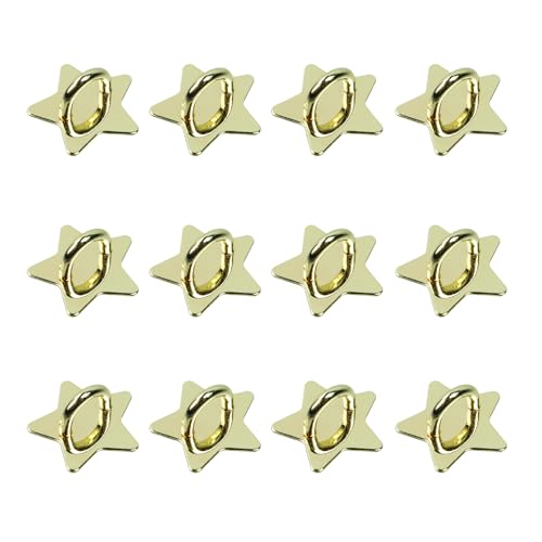 Crapyt 12 Pcs Metal Phone Hook, Adhesive Metal Phone Finger Grip Loop - color: Gold