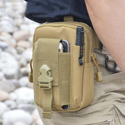 Belt Pouch, Tactical Molle Phone Pouch EDC Utility Pouches Waist Bag Packs, Small Cell Phone Holster Gear Tool Gadget Pocket for Men Running - color: Python Black