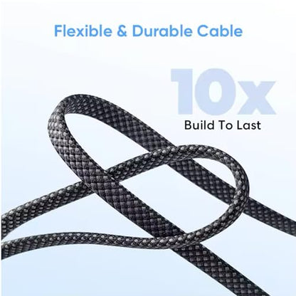 4-in-1 USB C Cable 6FT 60W Fast Charging Cord Multiple Ports Charger Adapter with USB C/USB A Port, Compatible with iPhone16/15/14/13/12/Pro/Samsung, Multi Charging Cable