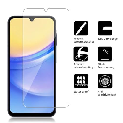 4 Pack Glass Screen Protector Compatible for Samsung Galaxy A15 5G /A15 4G 6.5 Inches [9H Hardness]-HD Screen Tempered Glass, A156M/DSN 6.5",Scratch Resistant,Easy Install A156u SM-A156vl - size: Galaxy A15 5G