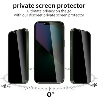 3 Pack Privacy Screen Protector for iPhone 13 Mini with 3 Pack Camera Lens Protector, 9H Hardness Double Shatterproof Anti-Spy Tempered Glass Film, Easy Installation - size: iPhone 13 Mini