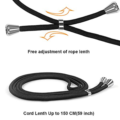 for iPhone 13 Lanyard Strap Case Adjustable Cord Neck Shoulder Crossbody Clear Mobile Phone Cover Durable Soft Slim Fit Cover Women Shockproof Phone Case for iPhone 13 - Black - size: for iPhone 13