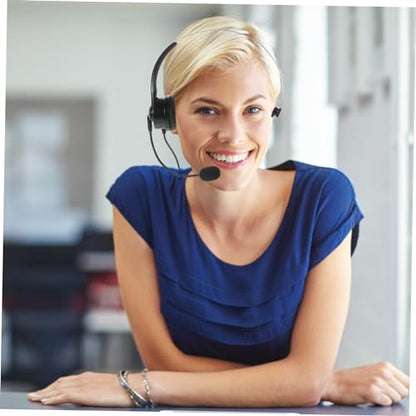 DOITOOL USB Wired Single Ear Headset with Microphone Noise Cancelling Technology for Calls for Gaming and Business Use Lightweight Design for Comfort and Portability