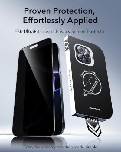 ESR 3 Pack for iPhone 16 Pro Max Privacy Screen Protector, Classic - size: iPhone 16 Pro Max 6.9 inch