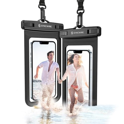 SYNCWIRE Waterproof Phone Pouch [2-Pack] - Universal IPX8 Waterproof Phone Case Dry Bag with Lanyard Compatible with iPhone 15 14 13 12 11 Pro XS MAX XR X Samsung S23 S22 S20 More Up to 7 Inches | Waterproof Phone Case, Cell Phone Dry Bag for iPhone Samsu