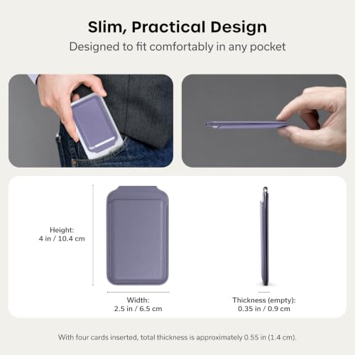 Satechi MagSafe Wallet Stand, Card Holder, NFC Pass-Through - color: Purple