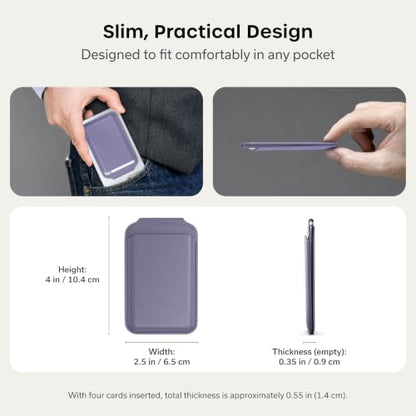 Satechi MagSafe Wallet Stand, Card Holder, NFC Pass-Through - color: Purple