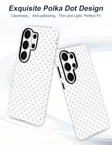 Magnetic Polka Dot Case for Samsung Galaxy A16 5G, White | Compatible with MagSafe, Cute Dots Aesthetic Design, Soft TPU and Hard PC Protective Phone Cover for Women Girls - color: White Polka Dot