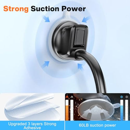 Replacement 14'' Gooseneck Arm Suction Cup Mount for 17mm Ball Joint