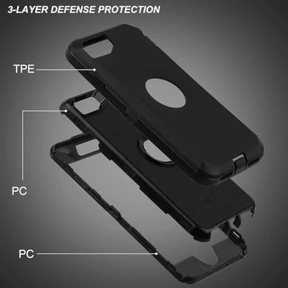 ENTRONIX Case Compatible with iPhone 8/7/SE - Triple-Layer Heavy Duty Protection Navy - color: Blue