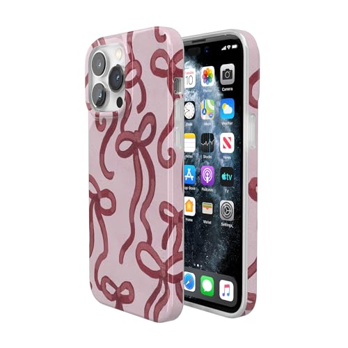 Casely iPhone 14 Pro Case | Love Me Knot | Mauve Bow | Compatible with MagSafe | Classic Ultra Slim Design - color: Love Me Knot | Mauve Bow, size: iPhone 14 Pro