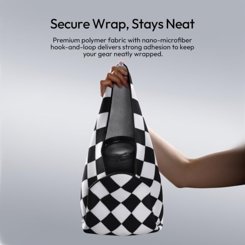 ULANZI CA02 Camera Wrap Cloth, 4-Layer Padded Lens Water-Resistant Wrap - color: Black White Grid