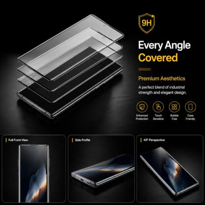 3 Pack Screen Protector for Samsung Galaxy Note 10 Plus Tempered Glass, 9H Hardness HD Clear Anti Scratch Full Edge Coverage Fingerprint Unlock Compatible Ultra Thin Protective Shield Film Guard