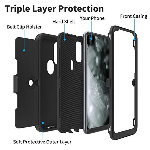 for Moto G Pure 2021/ Moto G Power 2022 Case, Heavy Duty Triple-Layer Drop Protection Full-Body Rugged Shockproof Durable Cover Holster with Swivel Belt-Clip, Patriotic Eagle USA Flag - color: Patriotic Eagle USA Flag, size: Moto G Pure/ Moto G Power 2022