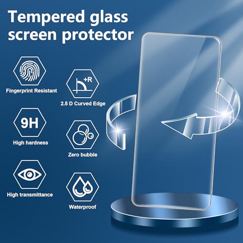 for Xiaomi 17T Pro Screen Protector with Camera Lens Protector, 9H Hardness Anti-Scratch Tempered Glass flim, Case Friendly, Anti-Fingerprint,Anti-Scratch (2+2 PACK) - color: A27