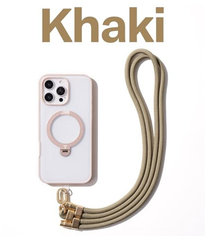 TORRAS Phone Lanyard Crossbody, Adjustable Anti-Theft Neck Strap, Khaki - color: 2-khaki
