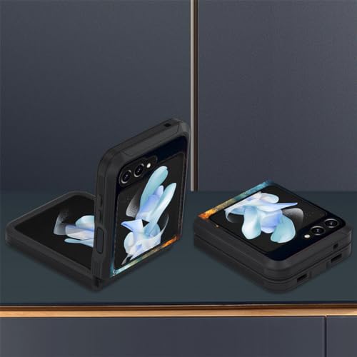 for Samsung Galaxy Z Flip 5 Case, Heavy Duty Dual Layer Hybrid Military Grade Shockproof Drop Folding Protective Cover for Samsung Galaxy Z Flip 5 5G 2023, Burning Basketball - color: Burning Basketball
