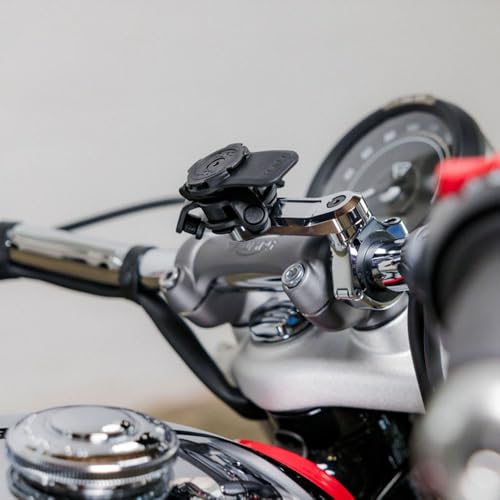Quad Lock Motorcycle Handlebar Mount PRO Chrome for iPhone, Samsung Galaxy and Pixel Smartphone - size: Handlebar Mount PRO Chrome