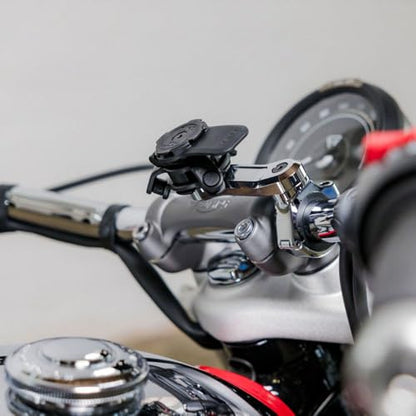 Quad Lock Motorcycle Handlebar Mount PRO Chrome for iPhone, Samsung Galaxy and Pixel Smartphone - size: Handlebar Mount PRO Chrome