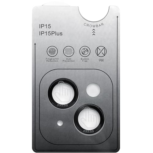 TENOC Camera Lens Protector for iPhone 15 & 15 Plus, Black