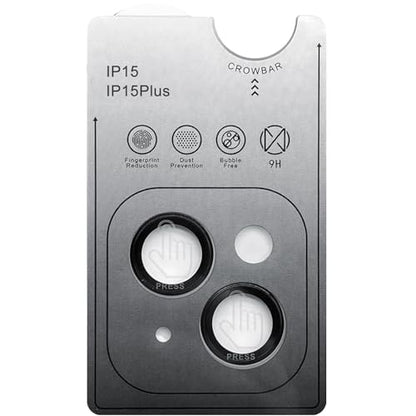 TENOC Camera Lens Protector for iPhone 15 & 15 Plus, Black